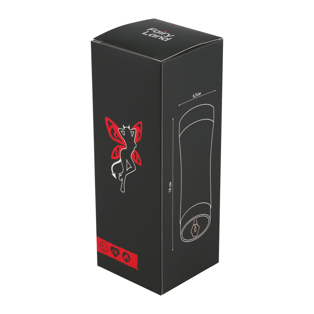 Мужской вибромастурбатор-вагина в корпусе с крышкой (Цвет: телесный с черным)