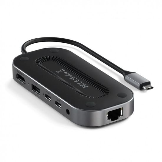 USB-хаб Satechi USB-C - 4xUSB Multiport Adapter with 2.5G Ethernet серый космос (ST-U4MGEM)