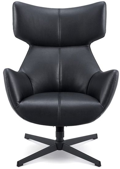 Кресло Total Black черная экокожа, ножка черный металл