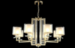 Люстра Crystal Lux NICOLAS SP-PL8 GOLD/WHITE