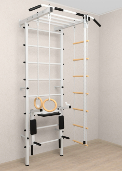 Шведская стенка Sv Pro рукоход 853 (Турник Pro рукоход/Брусья/стойка/Канат/Кольца/Лестница)