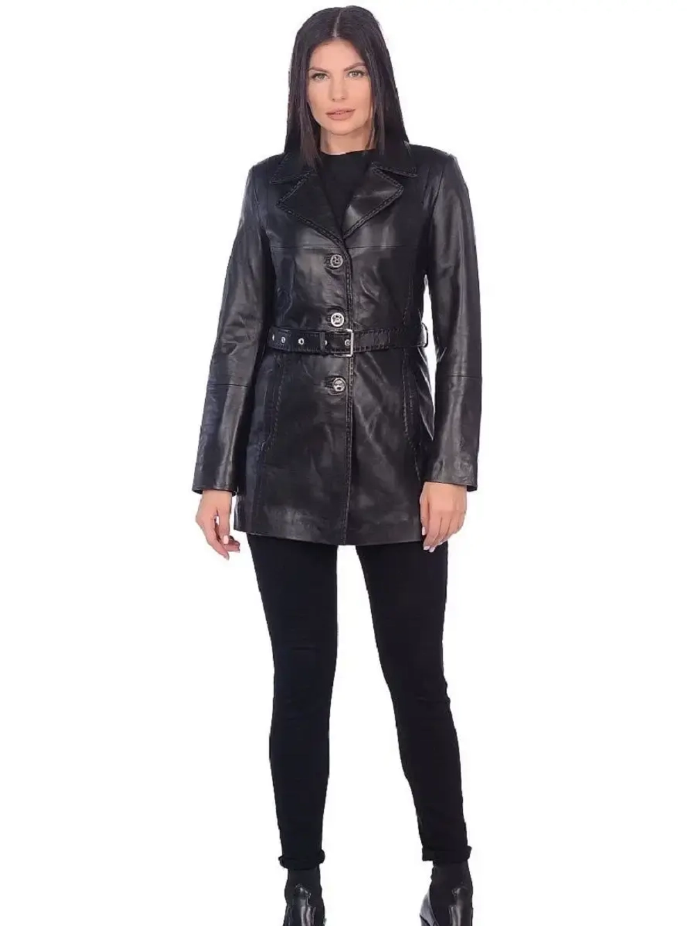 Женский кожаный плащ/натуральная кожа/Турция