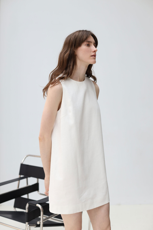 Юбка мини с гульфиком, лен royal blue