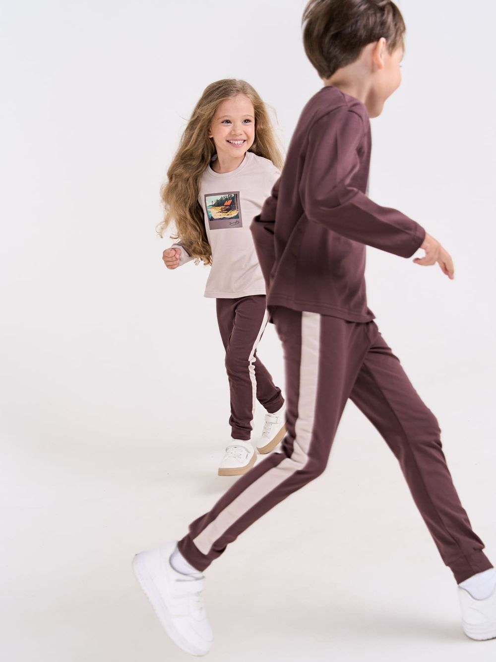 Брюки с лампасами "Шоколад"