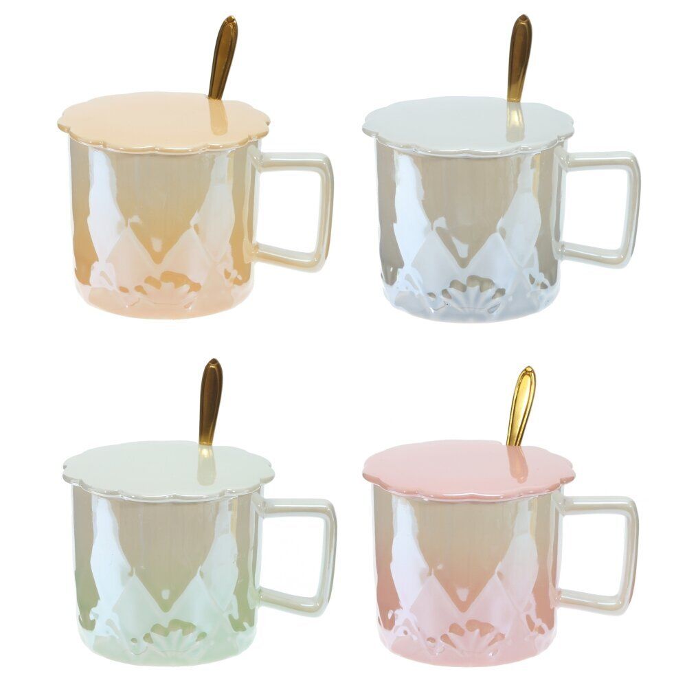 GAEM Кружка с крышкой, 420 мл, L13 W10 H9 см, 4в.