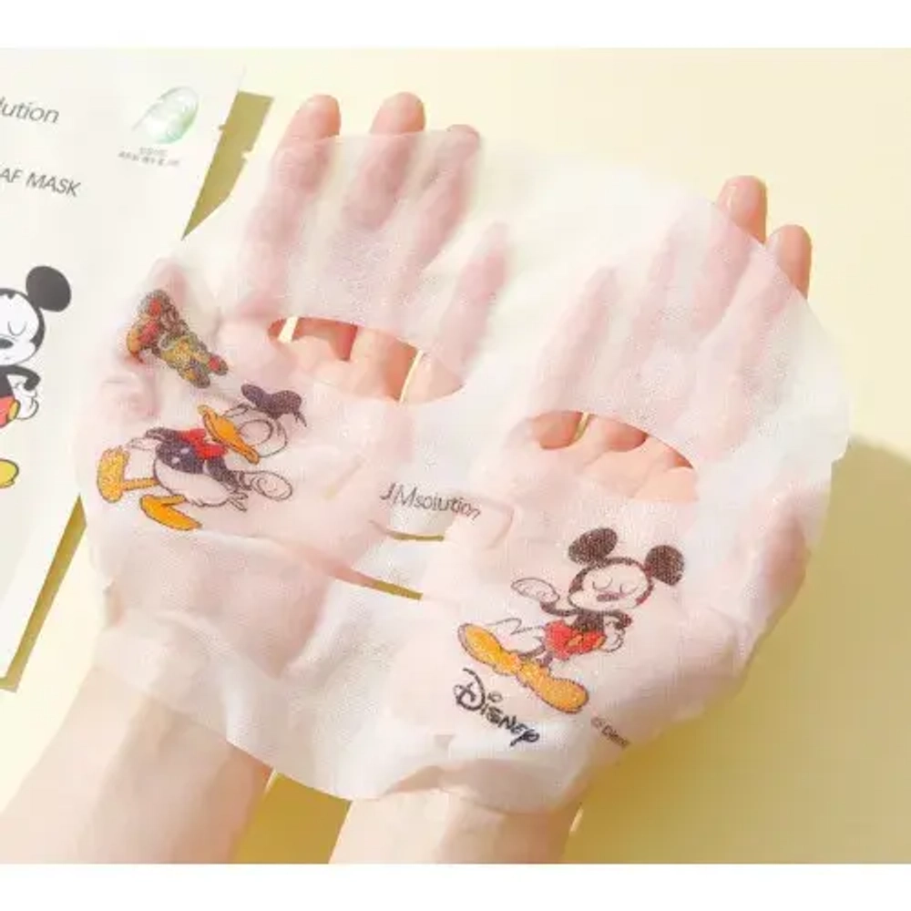 JMSOLUTION Маска тканевая успокаивающая с хауттюйнией Disney collection selfie barrier heartleaf mask (30 мл)