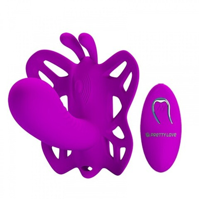 Мощная перезаряжаемая вибробабочка на ДУ ALSTON, черный (Цвет: черный)