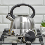 Чайник 3л нерж со свистком, индукция, бакелитовая ручка, Z-4521