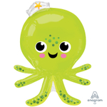 Шар Фольгированный Осьминог (Зеленый)
