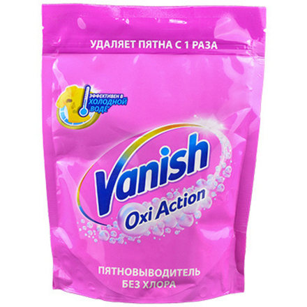 Пятновыводитель порошковый 500 г OXI ACTION для цветного белья в п/п "VANISH"