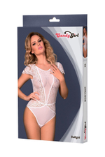 Ажурное боди с открытой спиной Delight (Размер: XL) (Цвет: белый)