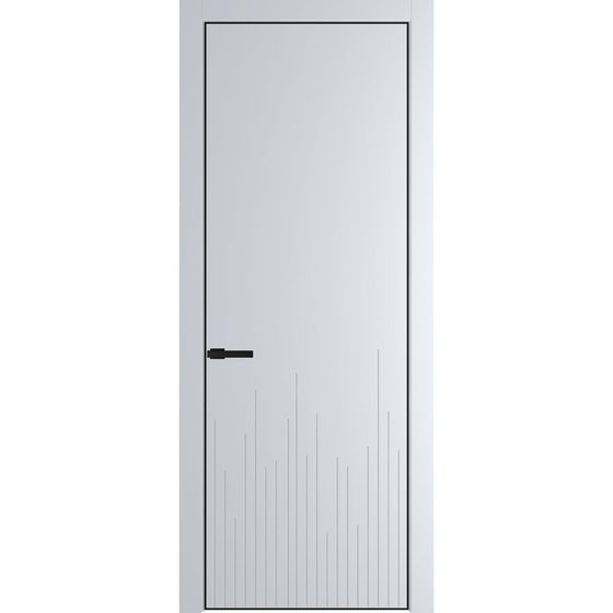 Фото межкомнатной двери эмаль Profil Doors 7PE вайт глухая кромка черная