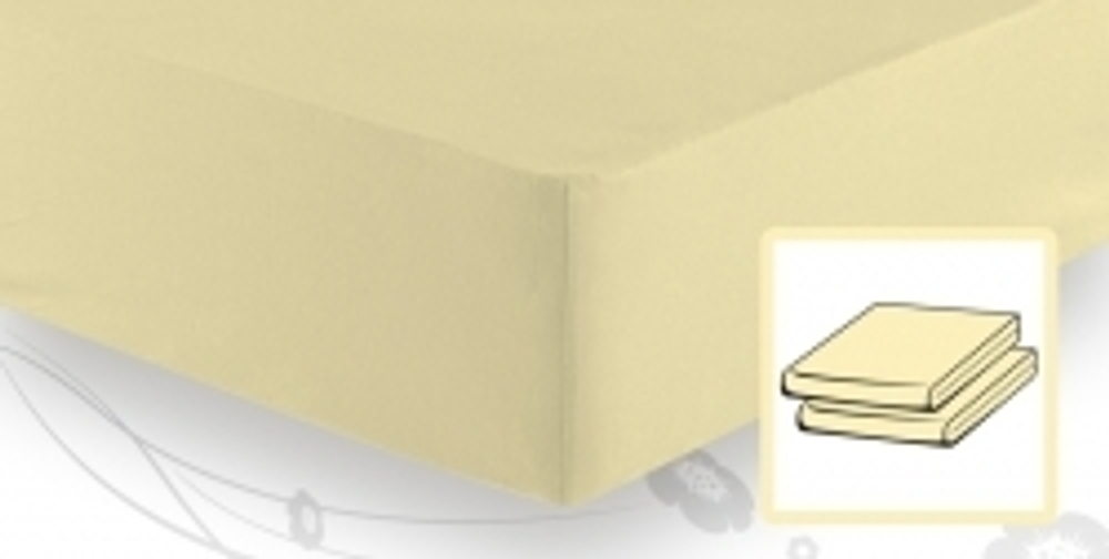 Простыня трикотажная 90-110x200 Elegante 8000 бежевая