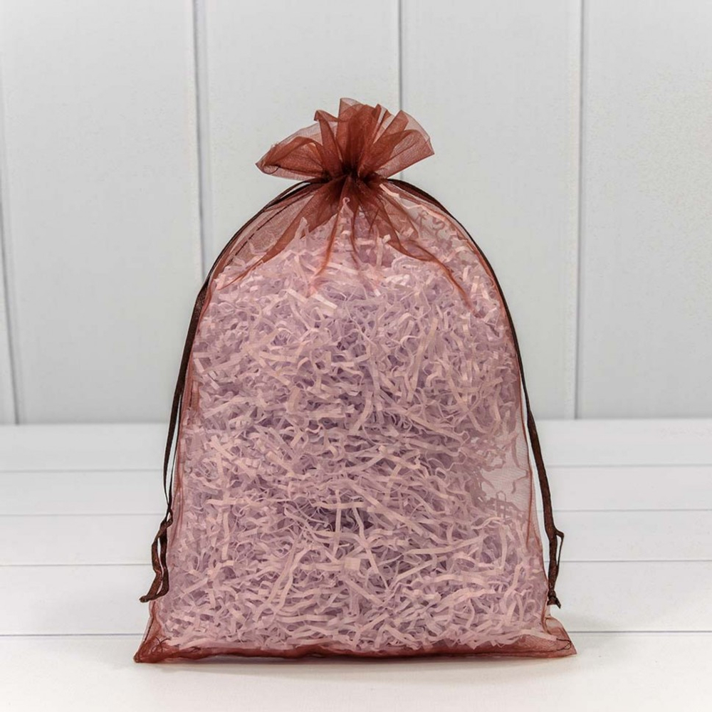 Мешочек 20х30см Органза (Коричневый)