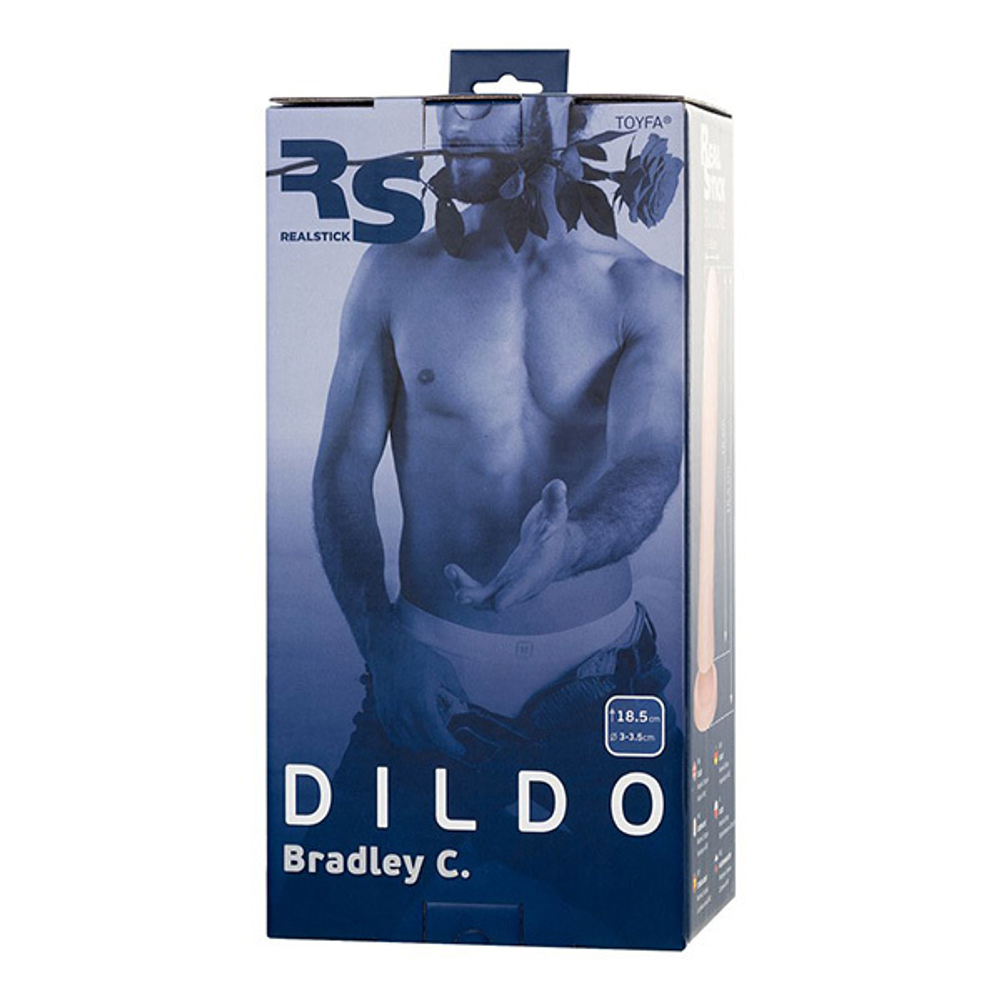 Телесный фаллоимитатор-реалистик 18,5см ToyFa RealStick Silicone Bradley C 9420005