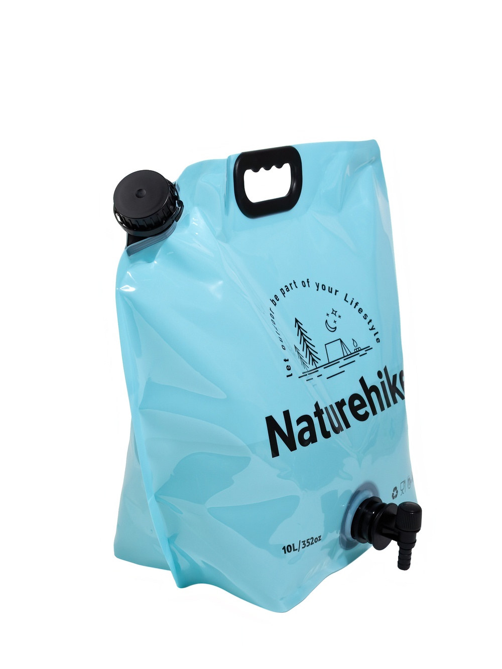 Канистра мягкая Naturehike, с клапаном для воды, 10л, голубой (CNK2450CF027)
