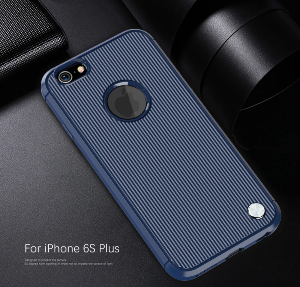 Чехол для iPhone 6 Plus (iPhone 6S Plus) цвет Blue (синий), серия Bevel от Caseport