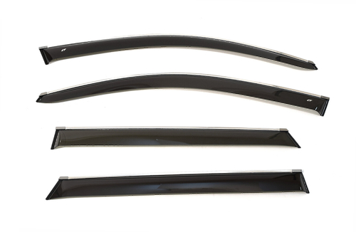 Дефлекторы боковых окон Cobra Tuning на Kia Sorento (XM) 2009 хромированный молдинг арт.K11209CR