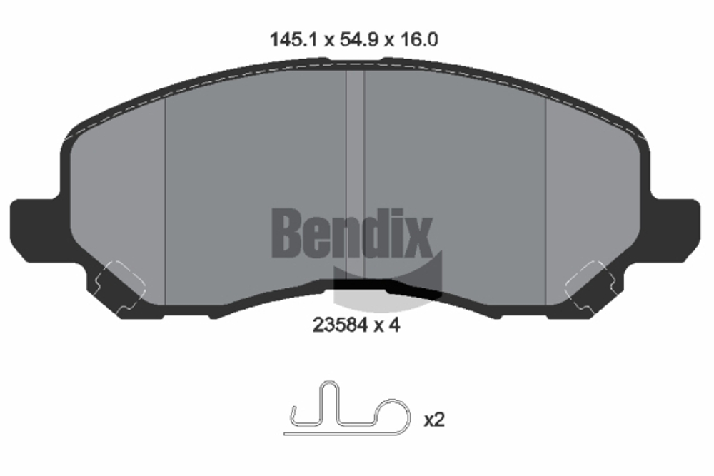 BENDIX Braking - BPD1221-BEN - Brake Pad Set, disc brake