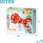 Плот надувной для плавания с ручками Intex Лобстер 213х137 см, красный, 57528