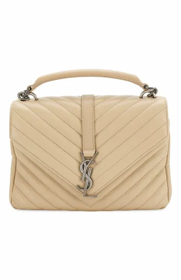 Сумка Saint Laurent College Monogram Medium кремовый