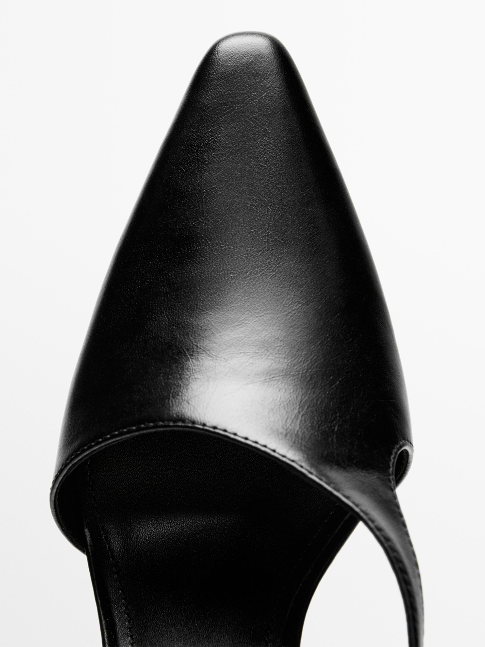 Massimo Dutti Асимметричные туфли на высоком каблуке, черный