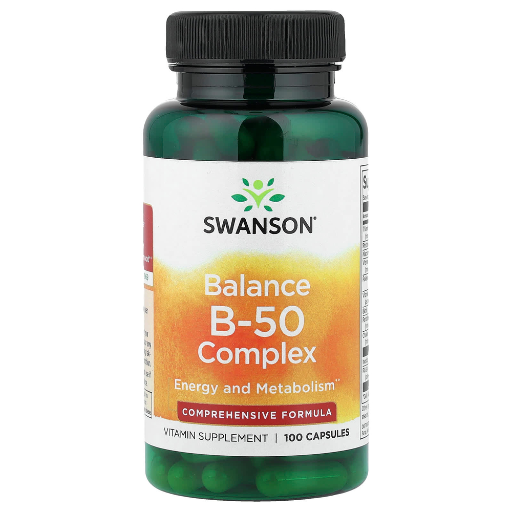 Swanson Vitamins, Balance B-50 Complex, 100 капсул