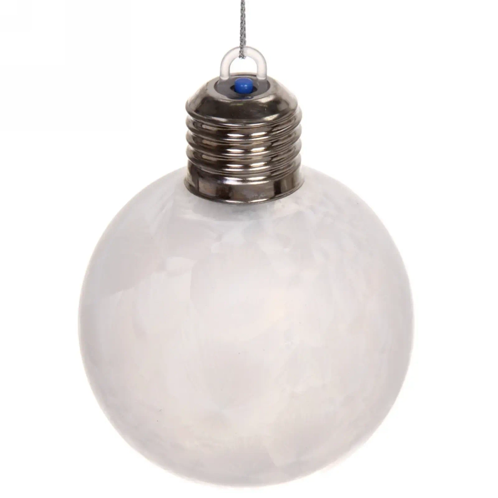 Шар новогодний с подсветкой 8 см «Льдинка», Мультицвет