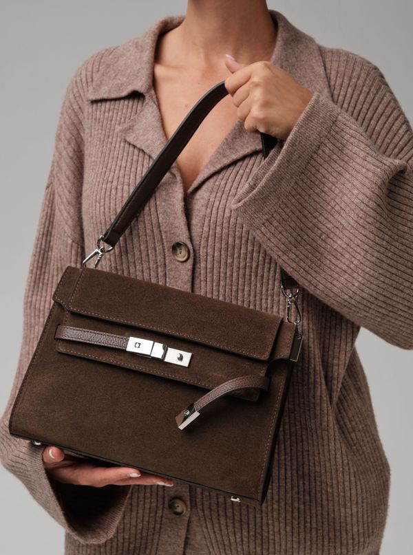 Замшевая сумка Rachel DBR 31361 кофе