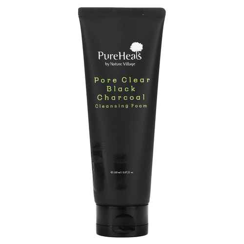 PureHeals, Pore Clear Black Charcoal, очищающая пенка, 150 мл (5,07 жидк. унц.)