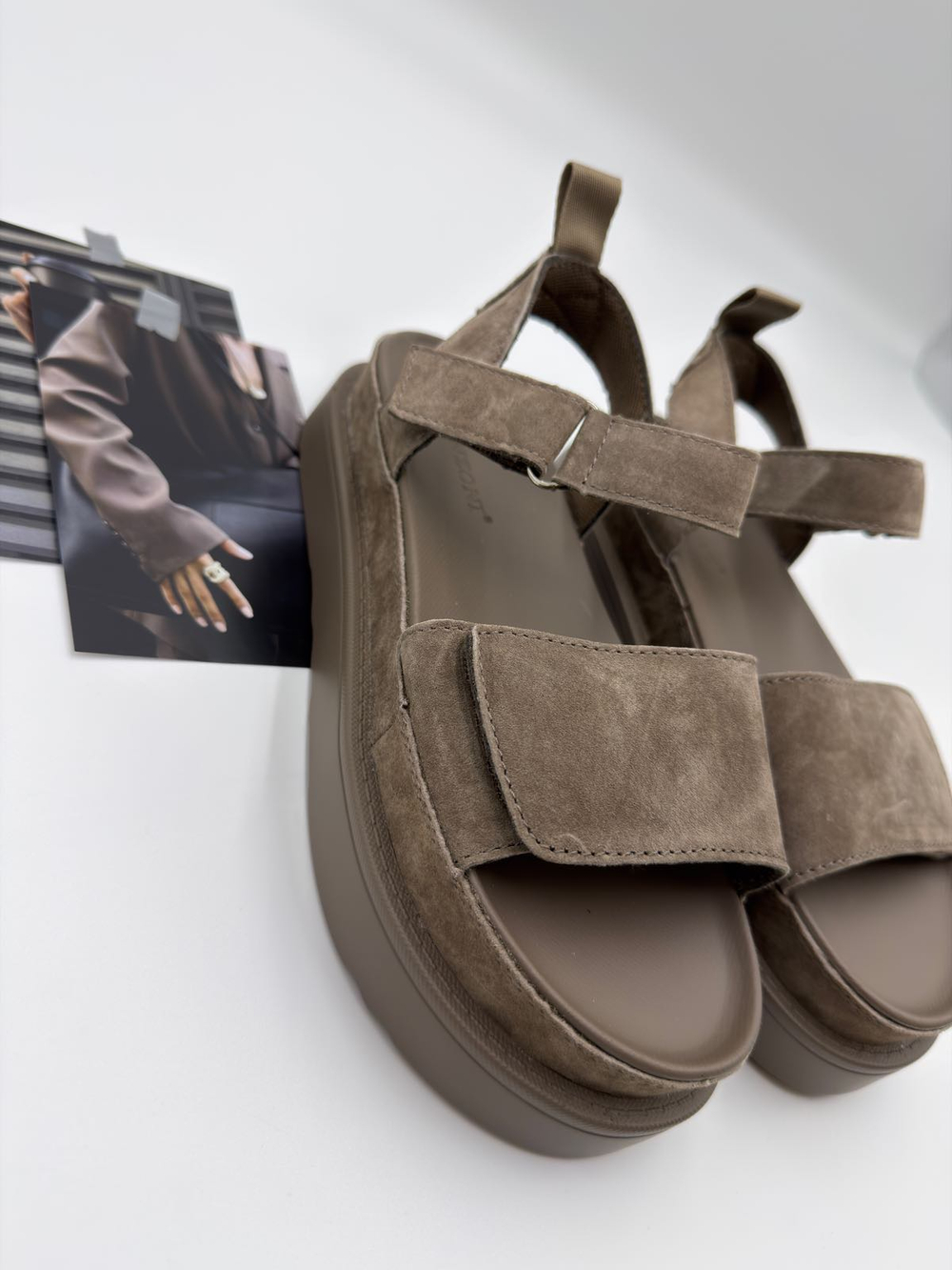 Босоножки женские натуральная кожа арт. PEXL 253-6 цвет "хаки"