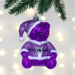 Елочная игрушка «Очаровательный мишка» 7*6*11 см, Фиолетовый