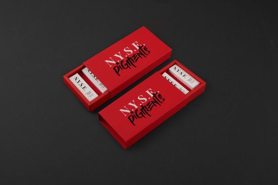 Упаковка из дизайнерского картона для пигментов