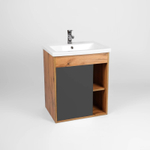 Тумба VIANT "Бостон" COMO 70 1 ств подвесная графит 425х655х620