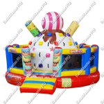 Надувной скалодром "Мороженое" 5*5*3,5 м