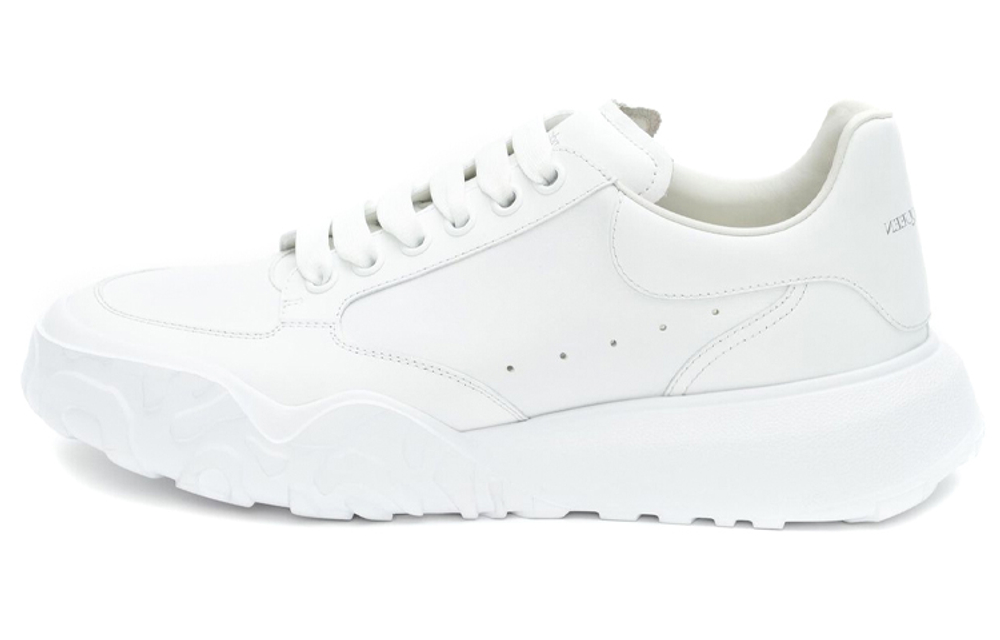 Alexander McQueen Court Trainers "White Leather"