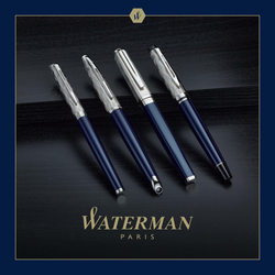 Ручка-роллер Waterman Expert22 SE deluxe Blue CT, цвет: Black, в подарочной упаковке