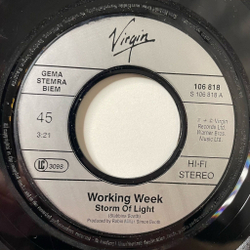 Винтажная виниловая пластинка LP Working Week Storm Of Light, Venceremos (Germany 1984) 7 дюймов, 45 RPM, Single