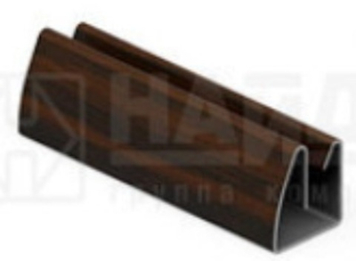 Профиль горизонтальный под стекло и зеркало 4*500 мм, Венге темный