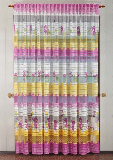 Готовая штора Веселый Мишка (розовый)