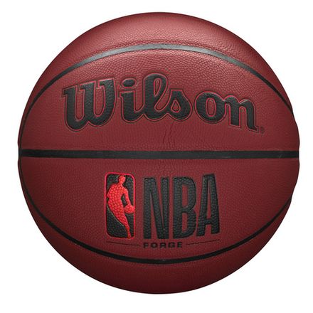Мяч баск. WILSON NBA Forge Crimson BSKT, WTB8201XB07, р.7, PU, бутиловая камера, бордово-черный
