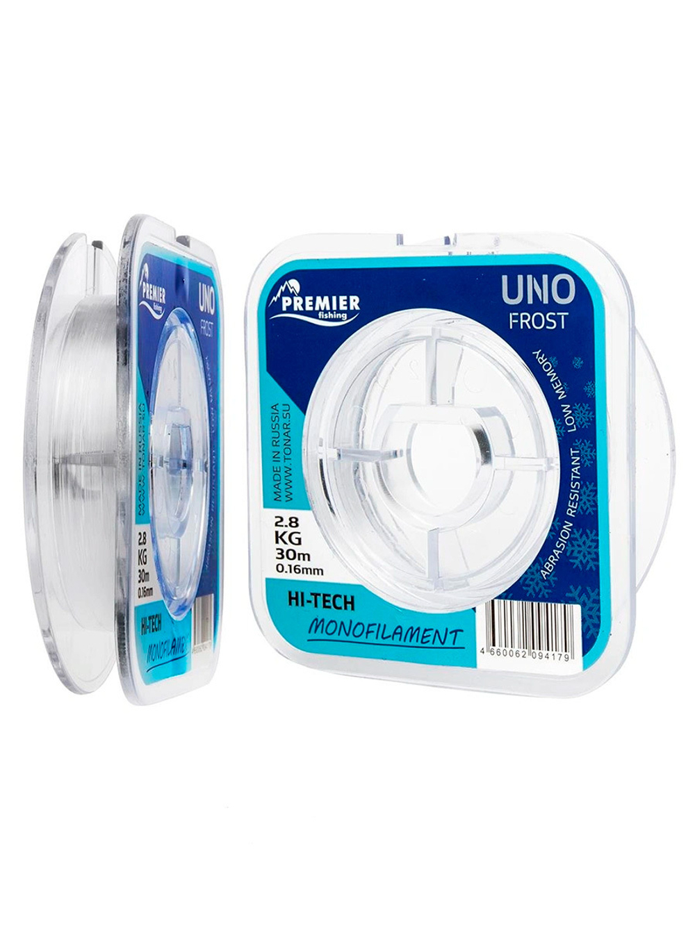 Леска для рыбалки Premier Fishing UNO FROST Clear Nylon 0,10mm/30m (PR-UF-T-010-30)