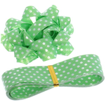 Набор для декорирования «Горошек» бант 6см, лента 2см (3м), Зеленый