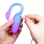 Голубой вибратор Flamingo Max (Цвет: голубой)