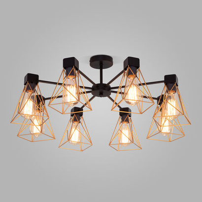 Потолочная люстра Trappola 70107/8 черный/латунь