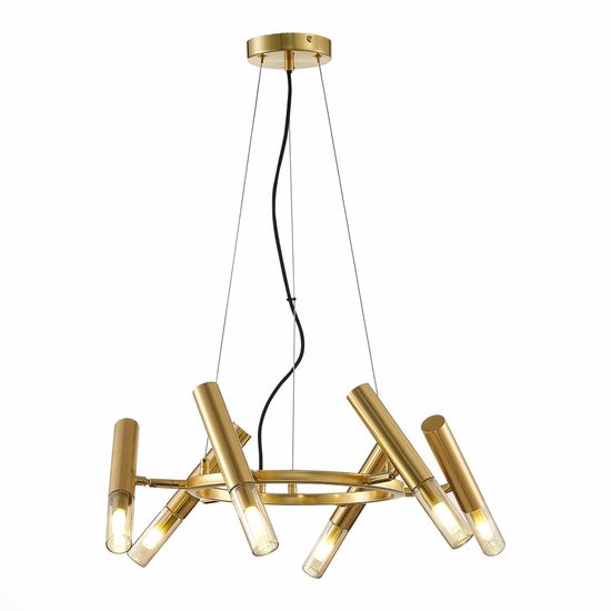 SL1236.203.06 Люстра подвесная ST-Luce Золотистый/Коньячный, Золотистый G9 LED 6*5W ECLIP