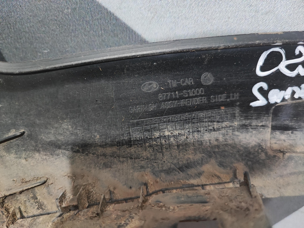 Накладка крыла переднего левого Hyundai Santa Fe 4 (TM) 18-23 Б/У Оригинал 87711S1000