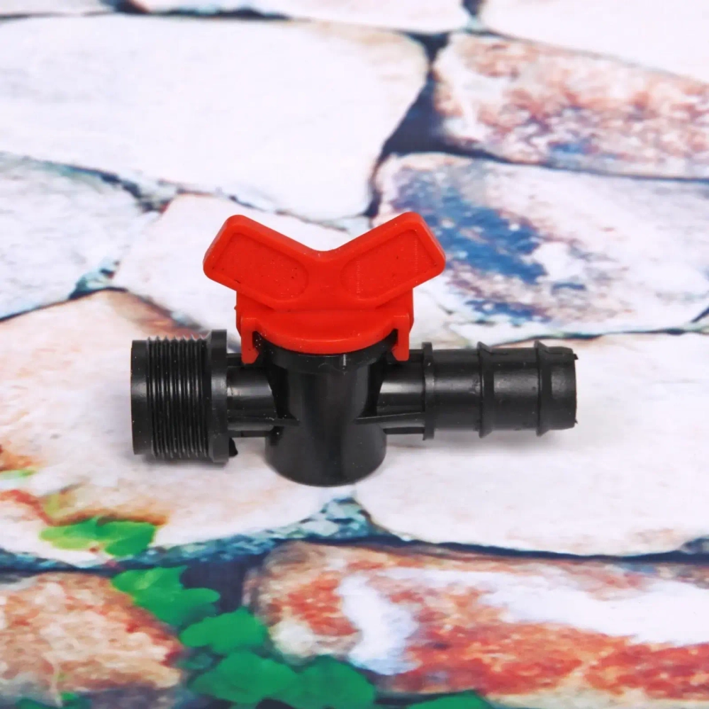 Муфта соединительная с односторонней наружней резьбой и краном 3/4» ДоброСад