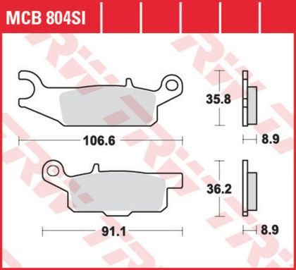 Колодки тормозные дисковые TRW MCB804SI