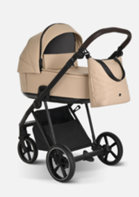 Roan Коляска 2 в 1 Sol Leather Caramel Black Тем.коричневый